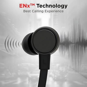 Tecsox BassBuds Earphones with Mic|High BASS 12mm Powerful Driver,Type C Wired Headset, Black- Pack of 5