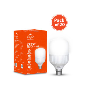 d.light 20W Crest LED Lamp_CW (White light) - Pack of 20