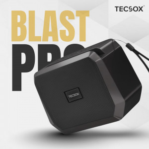 TecSox Blast Pro Speaker | 12Hr Playtime | Powerful Bass | Bluetooth | IPX Water Resistant- Pack of 5
