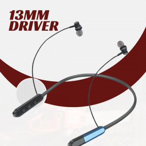 TecSox Spark 311 Bluetooth Neckband, 30 Hours Play Time, HD Mic & High Bass, 13mm Driver (Blue)- Pack of 5