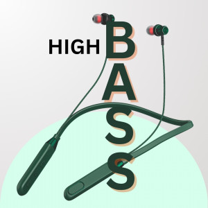 TecSox Spark 411 Bluetooth Neckband, 30 Hours Play Time, HD Mic & High Bass, 13mm Driver (Green)- Pack of 5