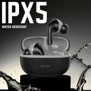 TECSOX Bullet T23 Wireless Earbuds  30H Playtime, Deep Bass, 13mm Drivers, Crystal Clear Sound- Pack of 5