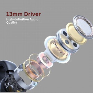 TecSox Spark 511 Bluetooth Neckband, 30 Hours Play Time, HD Mic & High Bass, 13mm Driver (Blue)- Pack of 5