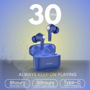 TecSox Neo411 Wireless Earbuds — High-Resolution Audio, 30 Hr Playtime, Ergonomic Fit & IPX Water-Resistant- Pack of 5