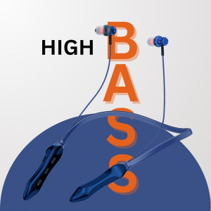 TecSox Spark 611 Bluetooth Neckband, 30 Hours Play Time, HD Mic & High Bass, 13mm Driver (Blue)- Pack of 5