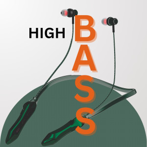 TecSox Spark 611 Bluetooth Neckband, 30 Hours Play Time, HD Mic & High Bass, 13mm Driver (Green)- Pack of 5