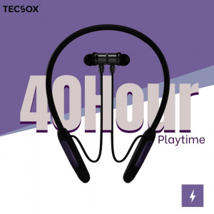 Tecsox Jazz pro Black Neckband Ultimate Sound and Comfort- Pack of 5