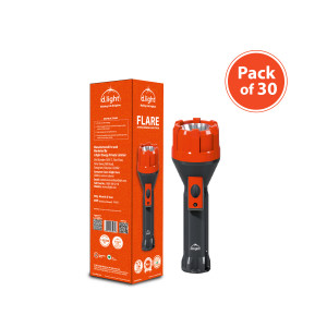 d.light Flare 3W handtorch with upto 6 hours backup- Pack of 30