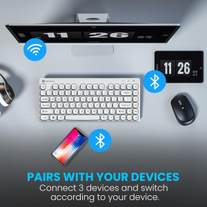 Portronics Bubble Dock Wireless Keyboard with Tablet Holder  Pack of 2