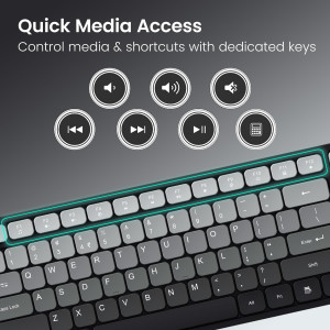 Portronics Key11 Combo Rechargeable Wireless Keyboard Pack of 2