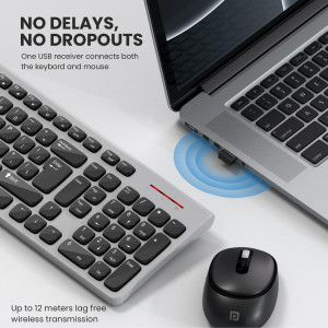 Portronics Key7 Combo Wireless Keyboard & Mouse Set Pack of  2