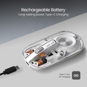 Portronics Toad 8 Transparent Wireless Bluetooth Mouse Pack of  5