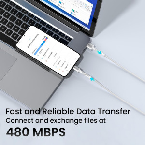 Portronics Konnect X 3A Unbreakable Nylon Braided USB to Type C Fast Charging Cable  Pack of 10