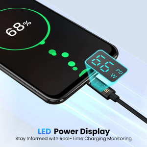 Portronics Konnect View 66W Type C Cable Pack of 10