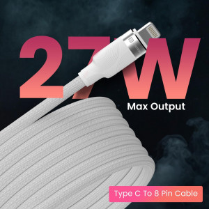 Portronics Maglink CL 27W Type C to 8 Pin Magnetic Coiled Cable Pack of  10