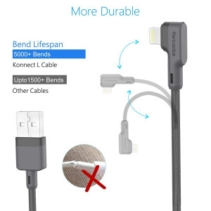 Portronics Konnect L 1.2M Fast Charging 3A 8 Pin USB Cable Pack of 10