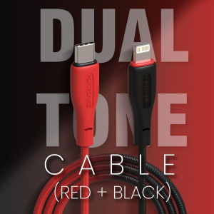 Portronics Hue X 20W Dual Tone Colour Type C to 8 Pin Fast Charging Cable Pack of 10