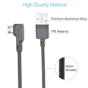 Portronics Konnect L 1.2Mtr, Fast Charging 3A Micro USB Cable Pack of 10