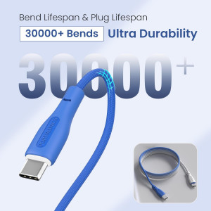 Portronics Hue x 60W Dual Tone Colour Type C to Type C Fast Charging Cable Pack of  10