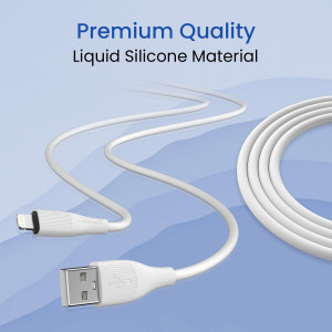 Portronics Silklink 3A USB to 8 Pin Fast charging Cable Pack of 10