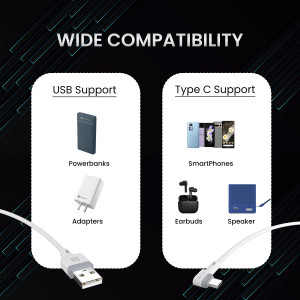 Portronics Konnect L Fast Charging 3A Type-C Cable Pack of  10