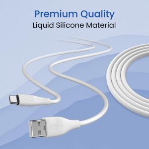 Portronics Silklink 3A USB A to Type C Fast Charging & Data Sync cable