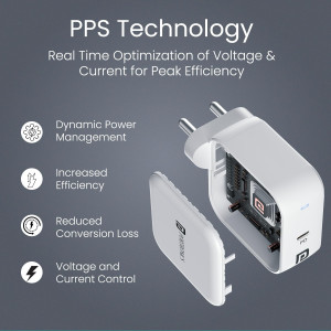 Portronics Adapto 65C 65W Type C PD Super Fast Charger Pack of  10