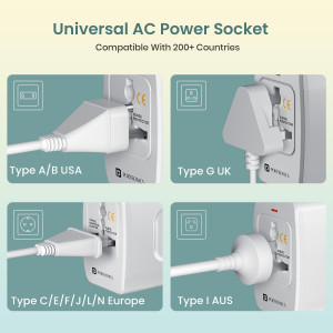 Portronics Juicemate 3 Universal Travel Adapter  Pack of  10