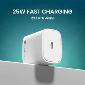 Portronics Adapto 25 Plus 25W Type C PD Superfast Slim Mobile Charging Adaptor Pack of 10