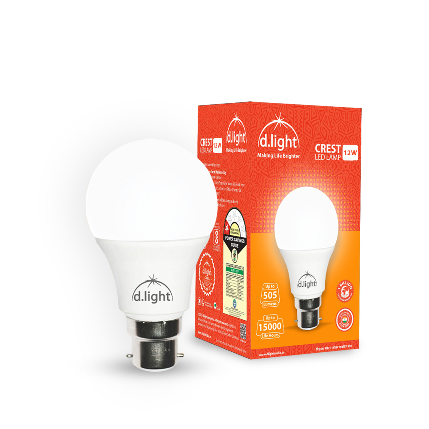 d.light 12W Crest LED lamp - Pack of 50